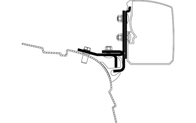 Thule Omnistor 3200 Multi Rail Markisenadapter VW T5 / T6 Linksverkehr 3 Thule Omnistor 3200 Multi Rail Markisenadapter VW T5 / T6 Linksverkehr