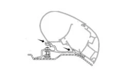 Dometic PR-Adapt Adapter Für Dachmarkisen PR 2000 Und PR 2500 4,0m -MarkisenWelt Verkaufsgeschäft 457443 3315962