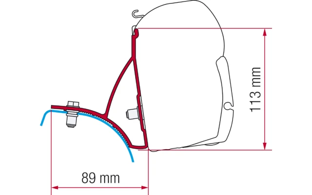 Fiamma Markisenadapter-Kit Trafic/Vivaro/Primastar 3 Fiamma Markisenadapter-Kit Trafic/Vivaro/Primastar
