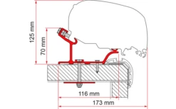Fiamma Adapter Carthago Malibu 340 Markisenadapter Für Fiamma F80 / F65 340 -MarkisenWelt Verkaufsgeschäft 656061 4532355